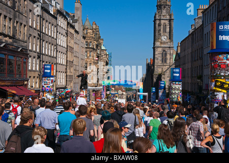 Massen, Performer, Fringe Festival, Royal Mile, Edinburgh, Lothian, Schottland, August 2010 Stockfoto