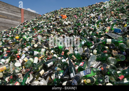 Glas-recycling bei ALBA Berlin, Deutschland Stockfoto