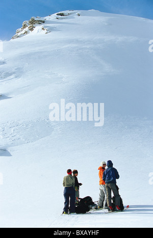 Touristen am Berg Stockfoto