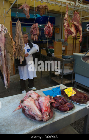 Tierische Innereien zum Verkauf Mercato di Ballarò-Markt Albergheria Stadtteil Palermo Sizilien Italien Mitteleuropa Stockfoto