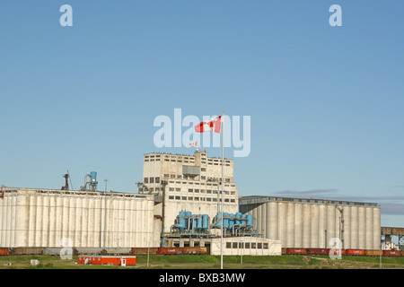 Getreidesilo in Churchill, Manitoba, Kanada Stockfoto