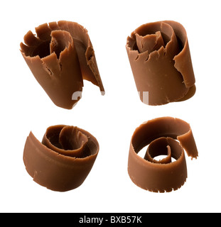 Schokolade locken isoliert auf weißem Hintergrund Stockfoto