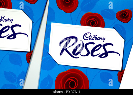 Cadburys Rosen Schokolade logo Stockfoto