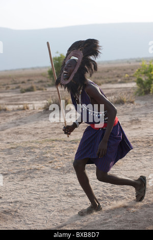 Kenianische tribal dance Stockfoto