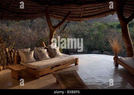 Luxus-Lodge in Kenia Stockfoto