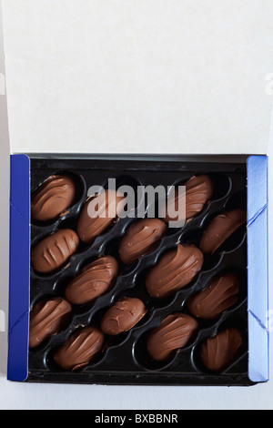 Schachtel mit Mark & Spencer Milchschokolade überzogen Paranüsse Stockfoto