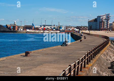 Paddel-Dampfer Waverley in Ayr, Ayrshire, Strathclyde, Schottland, August 2010 Stockfoto