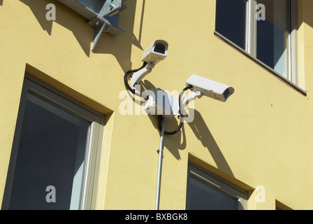 CCTV-Kameras auf die Wohnsiedlung Süd Lynn Kings Lynn Norfolk UK Stockfoto