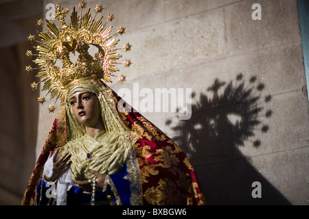 Eine Figur der Jungfrau Maria, Caceres, Spanien Stockfoto