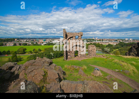 St. Anthony Kapelle, St. Margaret Loch, Arthurs Seat, Edinburgh, Schottland, August 2010 Stockfoto