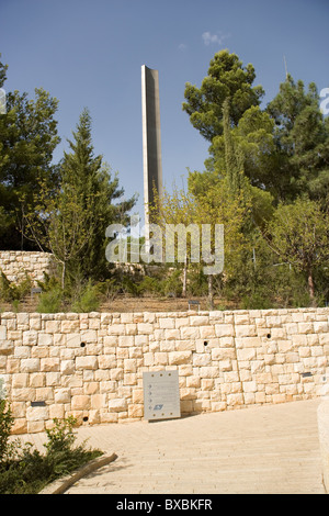 Denkmal in Yad VaShem Holocaust-Museum in Jerusalem Stockfoto