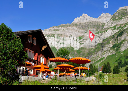 Restaurant am Schwaegalp Berg Säntis Berg, dem höchsten Berg im Kanton Appenzell Alpstein Berge Stockfoto