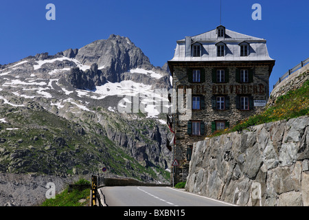 Hotel Belvedere auf der Furka-Pass Road, Kanton Wallis, Schweiz, Europa Stockfoto