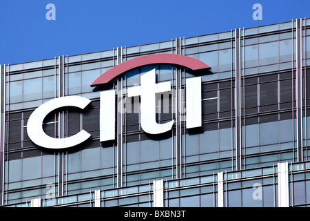 Hauptsitz der Citi Bank Center in das Citigroup Center in Canary Wharf, London, England, Vereinigtes Königreich, Europa Stockfoto