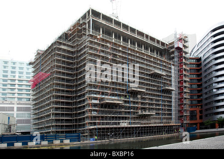 Baustelle, Haus mit Gerüst in London, England, Vereinigtes Königreich, Europa Stockfoto