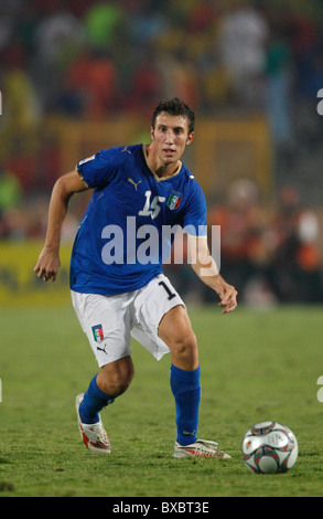 Vasco Regini Italiens in Aktion während des Spiels gegen Ägypten FIFA U-20 World Cup Gruppe A 1. Oktober 2009. Stockfoto