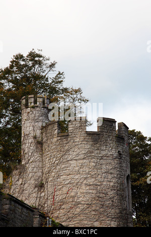 Nord-West Ecke Bodelwyddan Burg in der Nähe von Bodelwyddan Denbighshire Nord-Wales Stockfoto