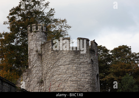 Nord-West Ecke Bodelwyddan Burg in der Nähe von Bodelwyddan Denbighshire Nord-Wales Stockfoto