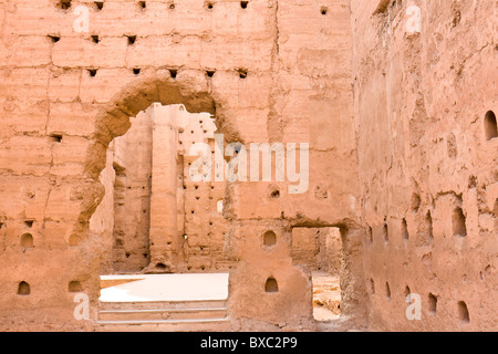 Gebäude El Baadi Palace Marrakesch Marokko Palace Stockfoto