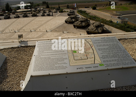 Aussicht vom Gipfel des alten Forts der britischen Polizei nun das israelische Armored Corps Museum in Latrun Stockfoto