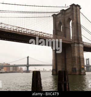 Brooklyn Brücke in Manhattan, New York City, Vereinigte Staaten von Amerika Stockfoto