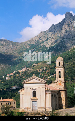 Frankreich, Korsika, Haute-Corse, Balagne, Feliceto, St-Nicolas-Kirche Stockfoto