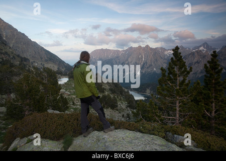 El Encantats Gipfel, Nationalpark Aiguestortes ich Estany de Sant Maurici, Lleida, Spanien Stockfoto