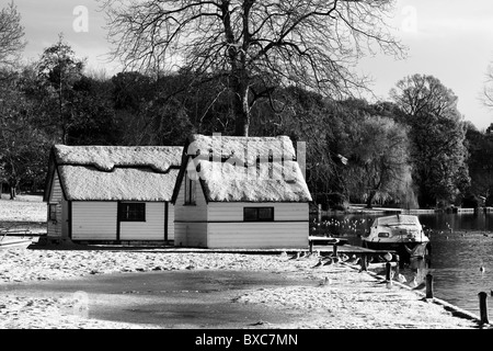 Coltishall Green im Winter, Norfolk. Stockfoto