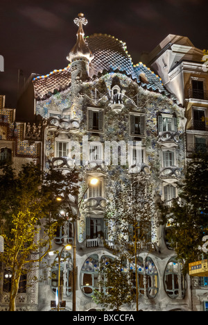 Casa Batllo, eines der Meisterwerke der Genial Gaudi, Barcelona, Spanien, Europa Stockfoto