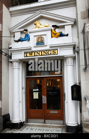 Die Twinings Tee-Shop auf The Strand in London, England. Stockfoto