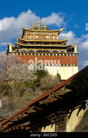 Guishan Temple, Zhongdian Altstadt, Shangri-La, Yunnan, China Stockfoto