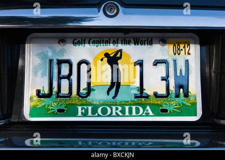 Florida Fahrzeug Nummernschild, USA Stockfoto