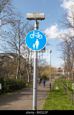 Rad- und Fußgängerweg Norwich, Vereinigtes Königreich Stockfoto
