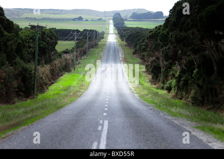 Cape Wickham Straße auf King Island. Stockfoto