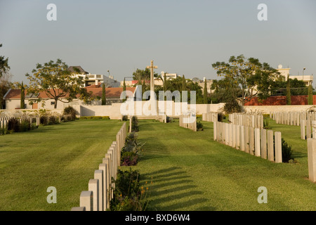 Ramleh Commonwealth War Graves Kommission Cemetery in Ramleh oder Ramla in der Nähe von Tel Aviv, Israel Stockfoto