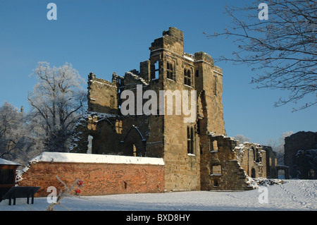 Winter, Ashby Burg, Ashby De La Zouch, Leicestershire, England, UK Stockfoto