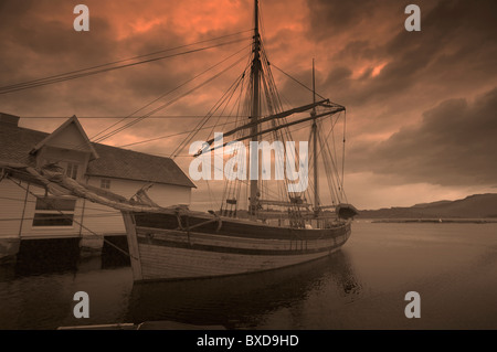 Alten Segelboot in Norwegen Floro Stockfoto