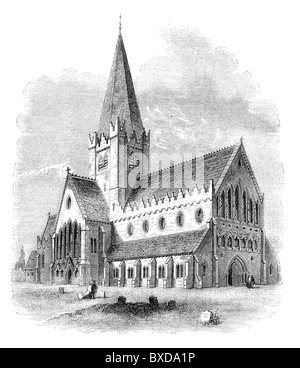 Str. Marys Kathedrale, Tuam, County Galway, Irland ca. 1878; Architekt Sir Thomas Newenham Deane; Schwarz und weiß-Abbildung; Stockfoto