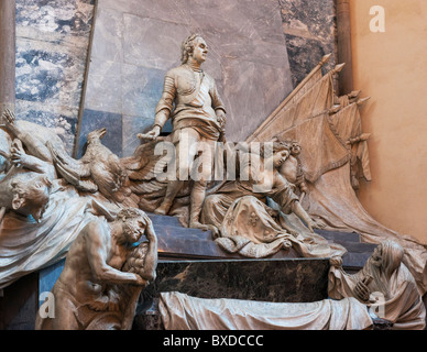 MARECHAL DE SAX MORITZ VON SACHSEN Marschall von Frankreich Mausoleum von Bildhauer PIGALLE ST THOMAS CHURCH STRASBOURG ELSASS FRANKREICH EUROPA Stockfoto