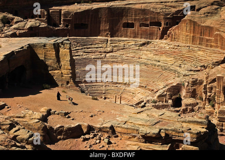 Das Theater in Petra, Jordanien Stockfoto