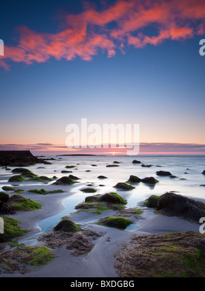 Sennen Beach mit Blick auf Cape Cornwall, in der Nähe von Lands End, West Cornwall. UK Stockfoto