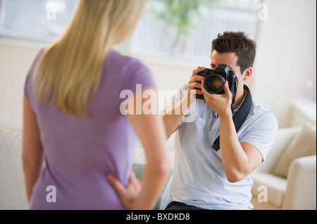 Menschen nehmen Foto Frau Stockfoto