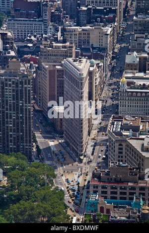 Luftaufnahme der Gebäude in New York City Stockfoto