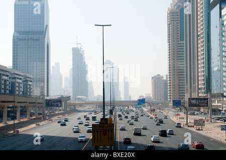Sheik Zayed Road in Dubai Stockfoto