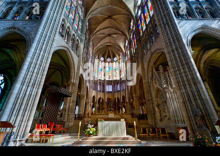 Die Basilika Saint-Denis, Saint-Denis, Seine-Saint-Denis, Frankreich Stockfoto