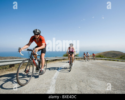 Radfahrer in Malibu Stockfoto