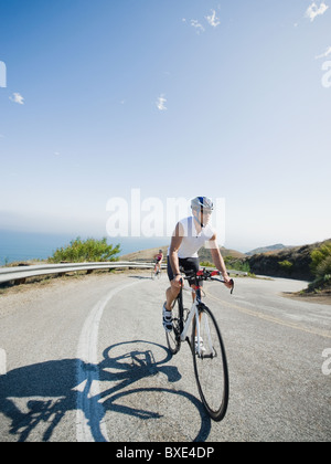 Radfahrer-Straße Reiten in Malibu Stockfoto