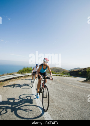 Radfahrer-Straße Reiten in Malibu Stockfoto