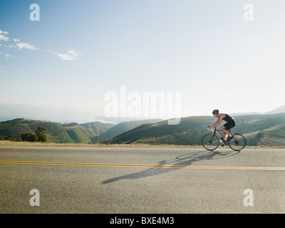 Radfahrer-Straße Reiten in Malibu Stockfoto