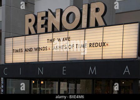 Renoir Brunswick Square Kino Zeichen Teil Curzon Gruppe, Bloomsbury, London Borough of Camden, London. Stockfoto